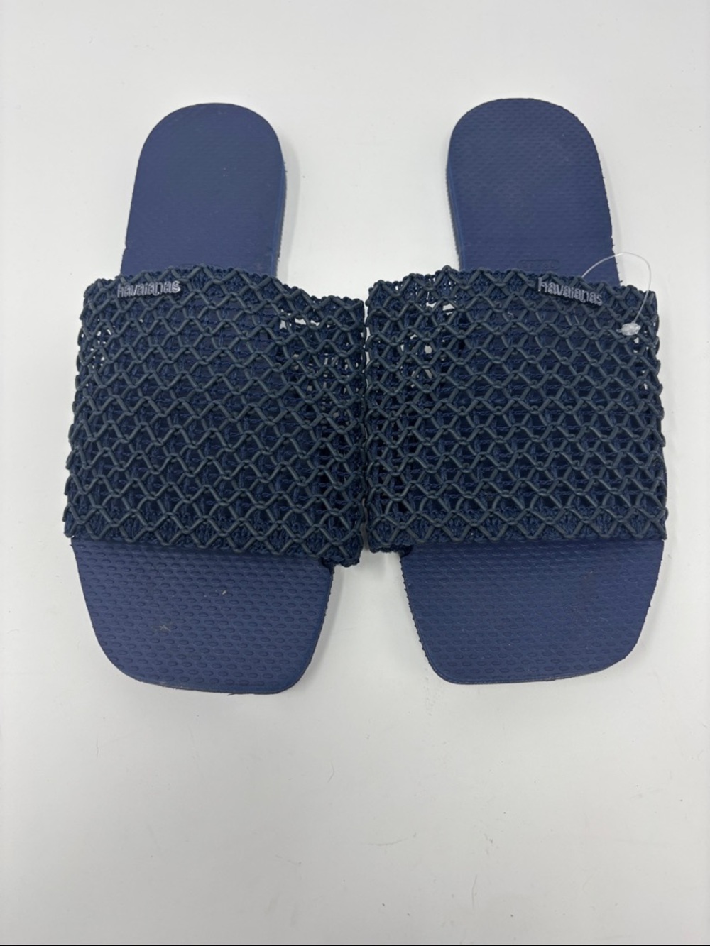 Havaianas Navy Mesh Slide Sandals 39 40